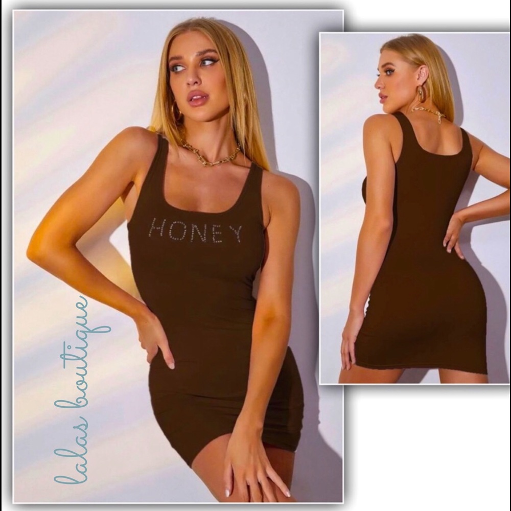 MICRO-MINI BODYCON DRESS WITH RHINESTONE DETAIL